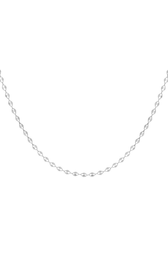 Stainless steel chain with open oval links Silver 