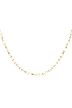 Stainless steel chain with open oval links Gold h5 