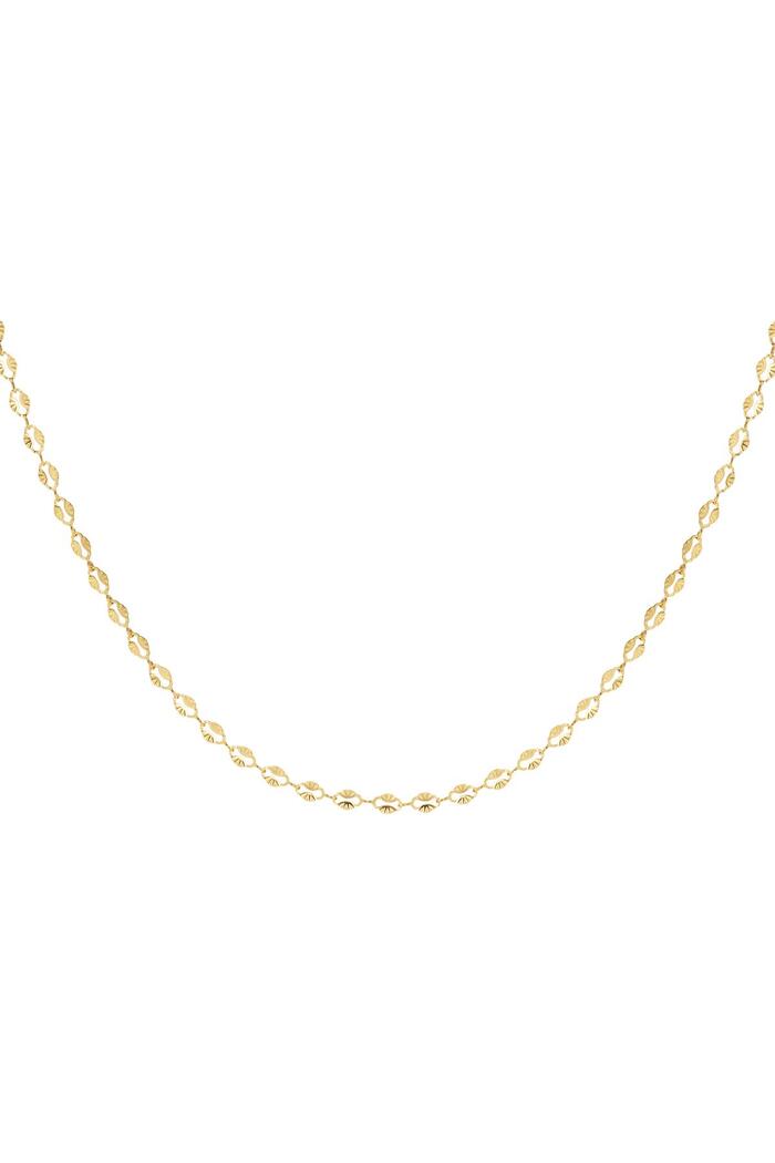 Stainless steel chain with open oval links Gold 