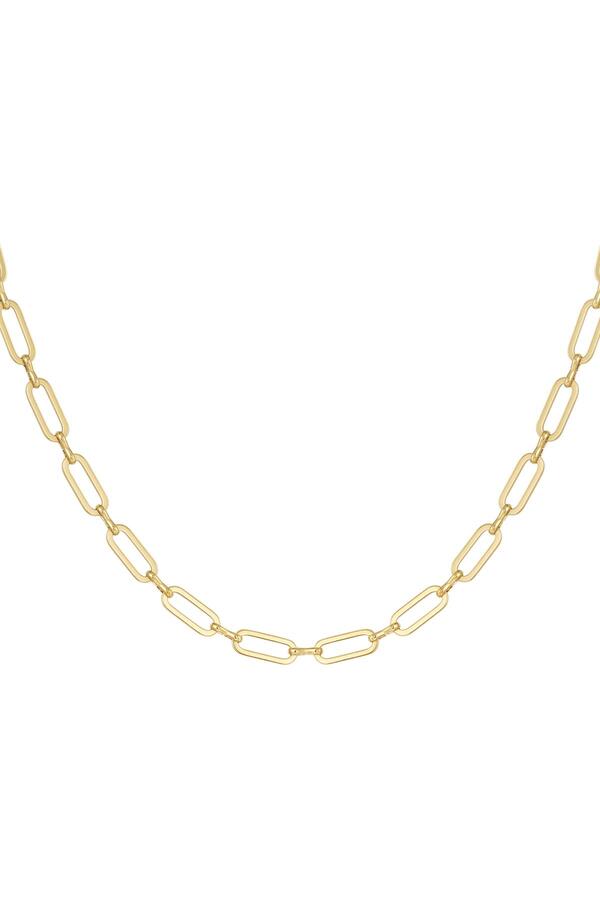 Link chain subtle Gold Stainless Steel