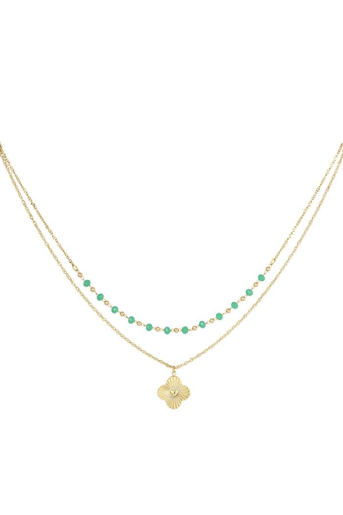 Clover Necklace Gold Stainless Steel 