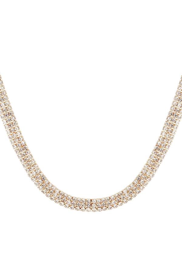 Necklace festive rhinestones - Holiday essentials Gold Copper