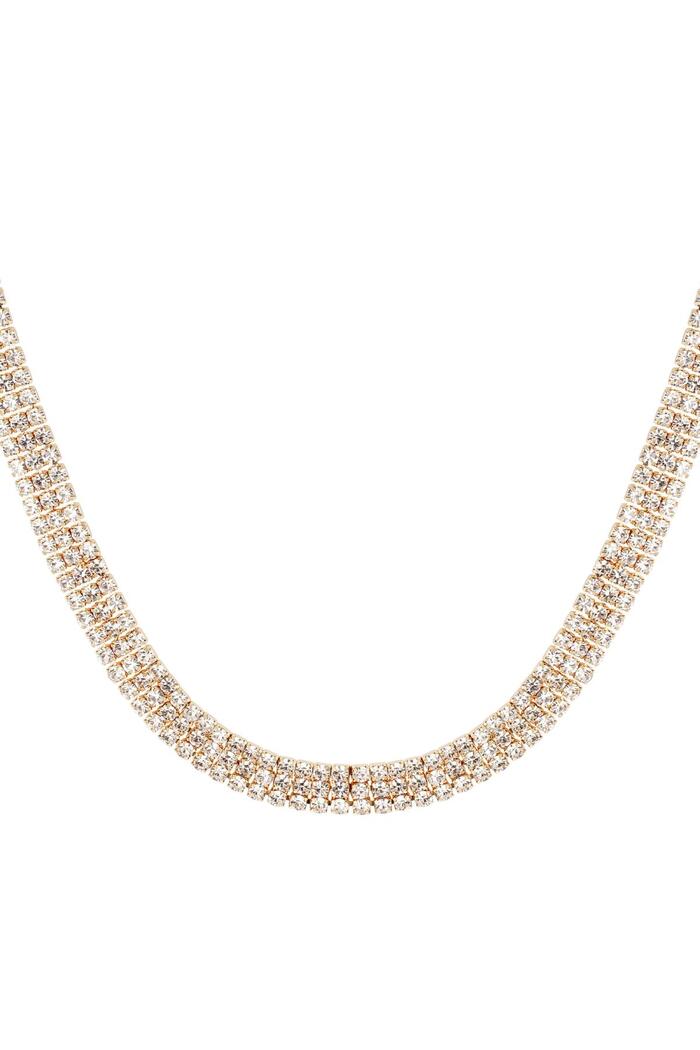 Halskette mit festlichen Strasssteinen - Holiday essentials Gold Kupfer 