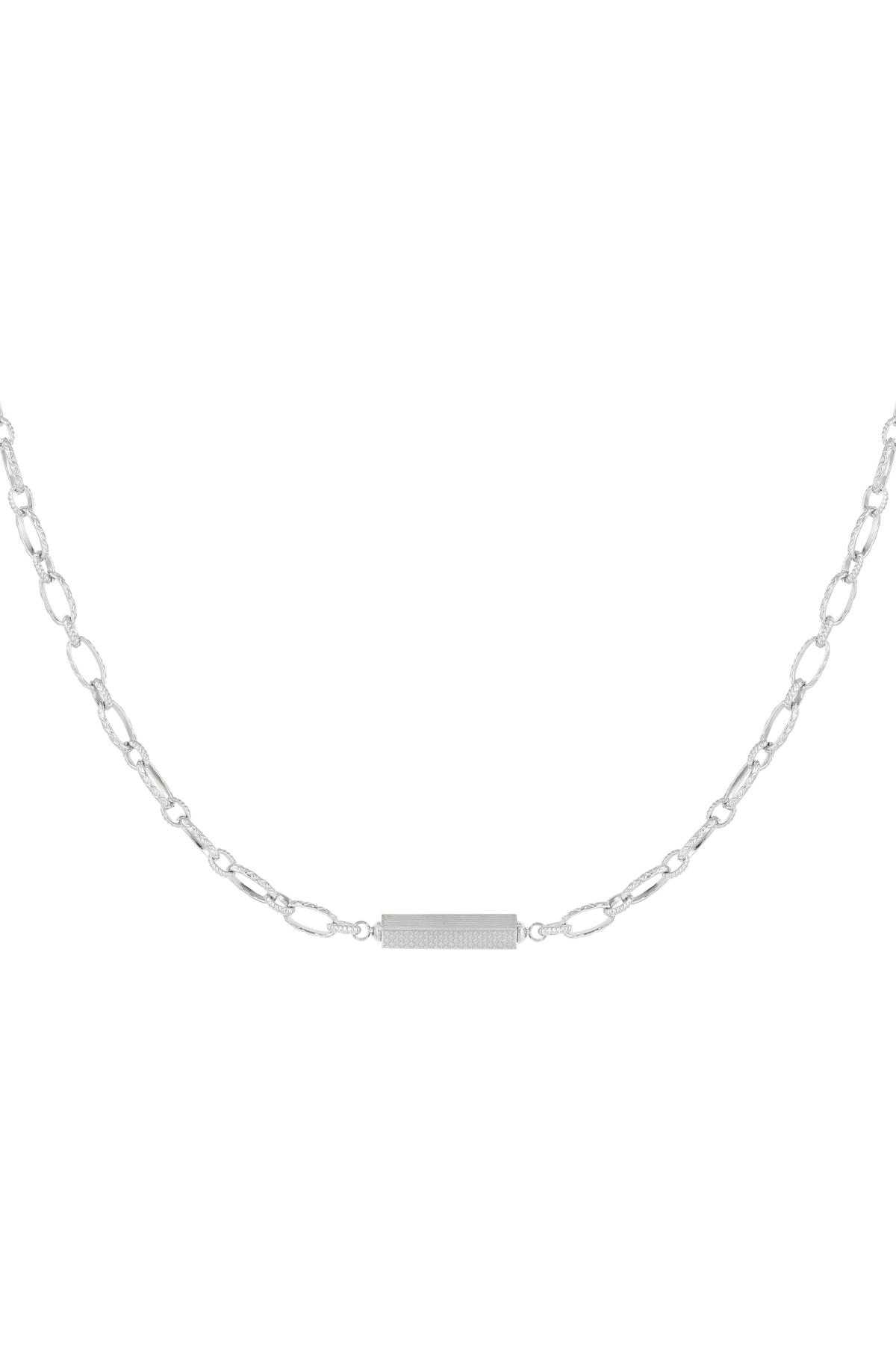 Link chain with charm Silver Stainless Steel h5 