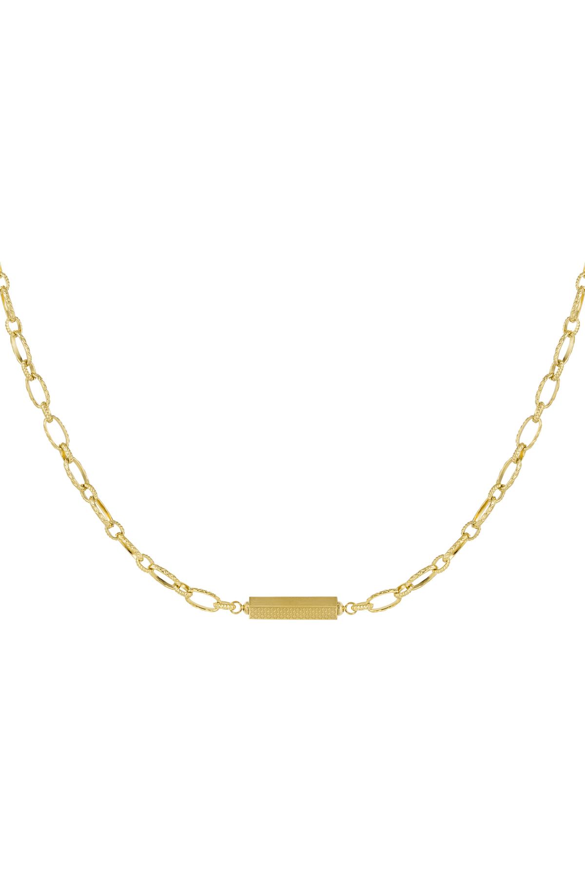 Catena a maglie con charm Gold Stainless Steel