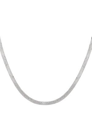 Flat stainless steel chain Silver h5 