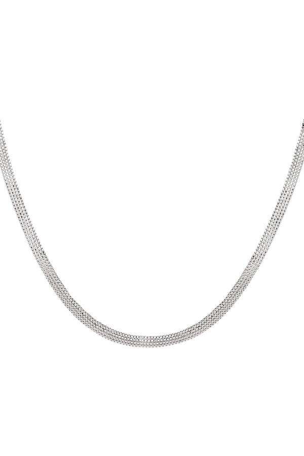 Flat stainless steel chain Silver
