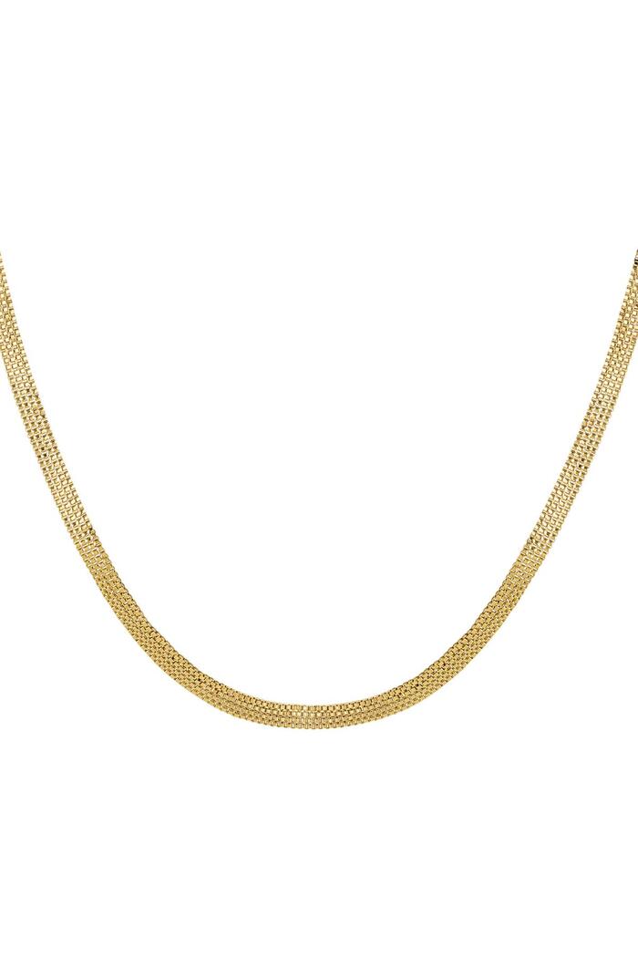Flat stainless steel chain Gold 