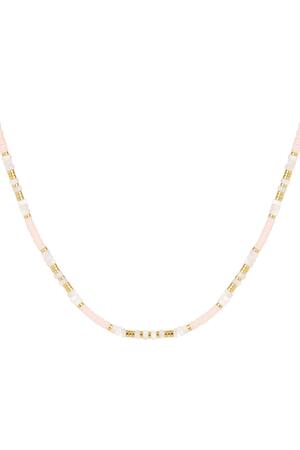 Farbe der Perlenkette Hellrosa Hämatit h5 