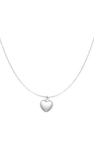 Halskette mit Herz Silber Edelstahl h5 