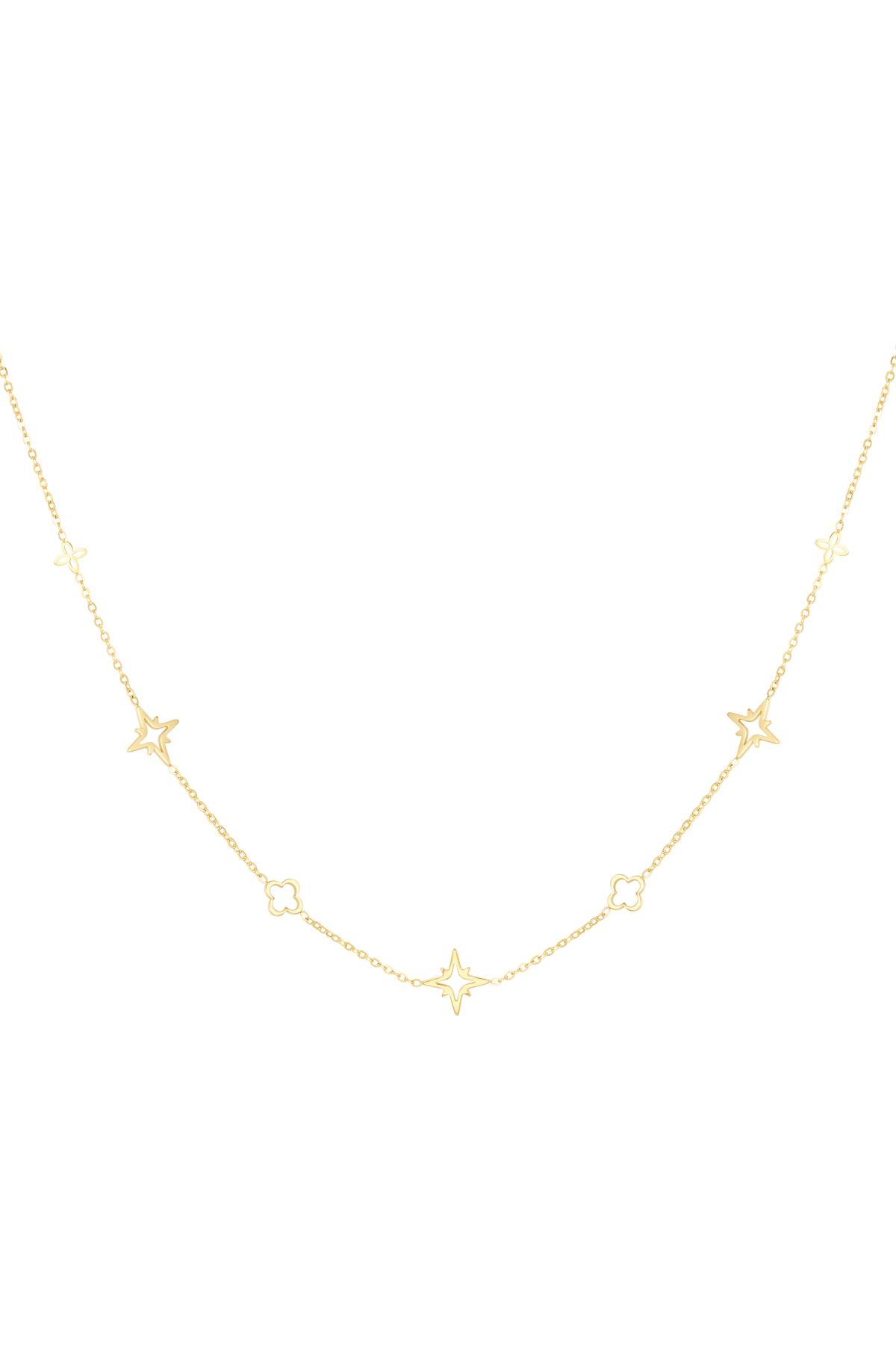 Necklace with charms Gold Color Stainless Steel