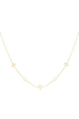 Necklace with charms Gold Stainless Steel h5 