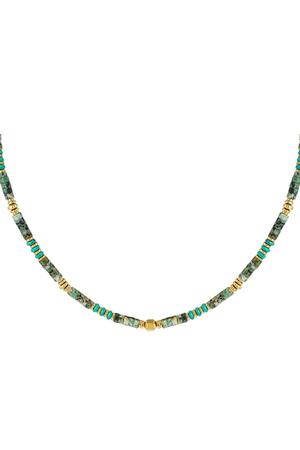 Halskette fröhliche Perlen - Kollektion Natursteine Grün & Gold Stone h5 