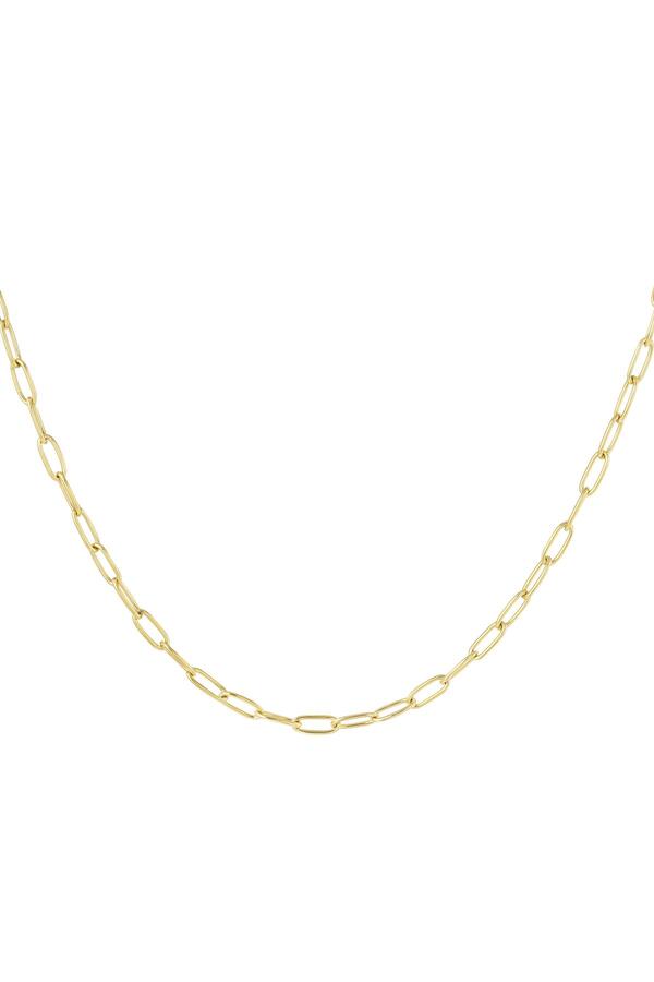 Link chain basic Gold Stainless Steel
