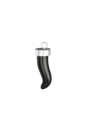Charm Horn Black & Silver Stainless Steel h5 