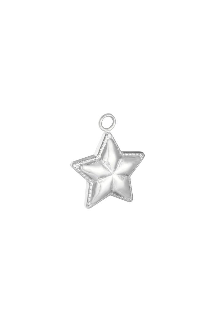 Charm Star Silver Stainless Steel 