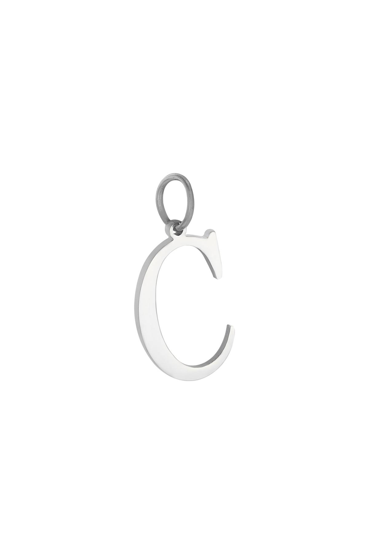 Charm C Silver Stainless Steel 