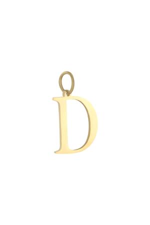 Charm D Goud Stainless Steel h5 