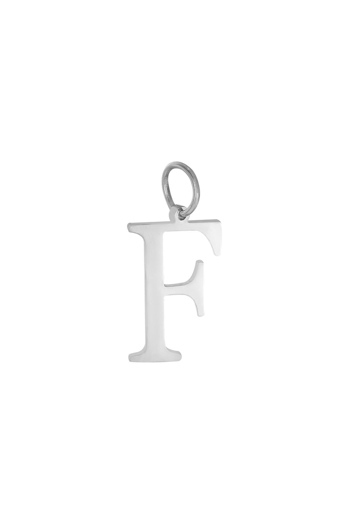 Charm F Silver Stainless Steel h5 