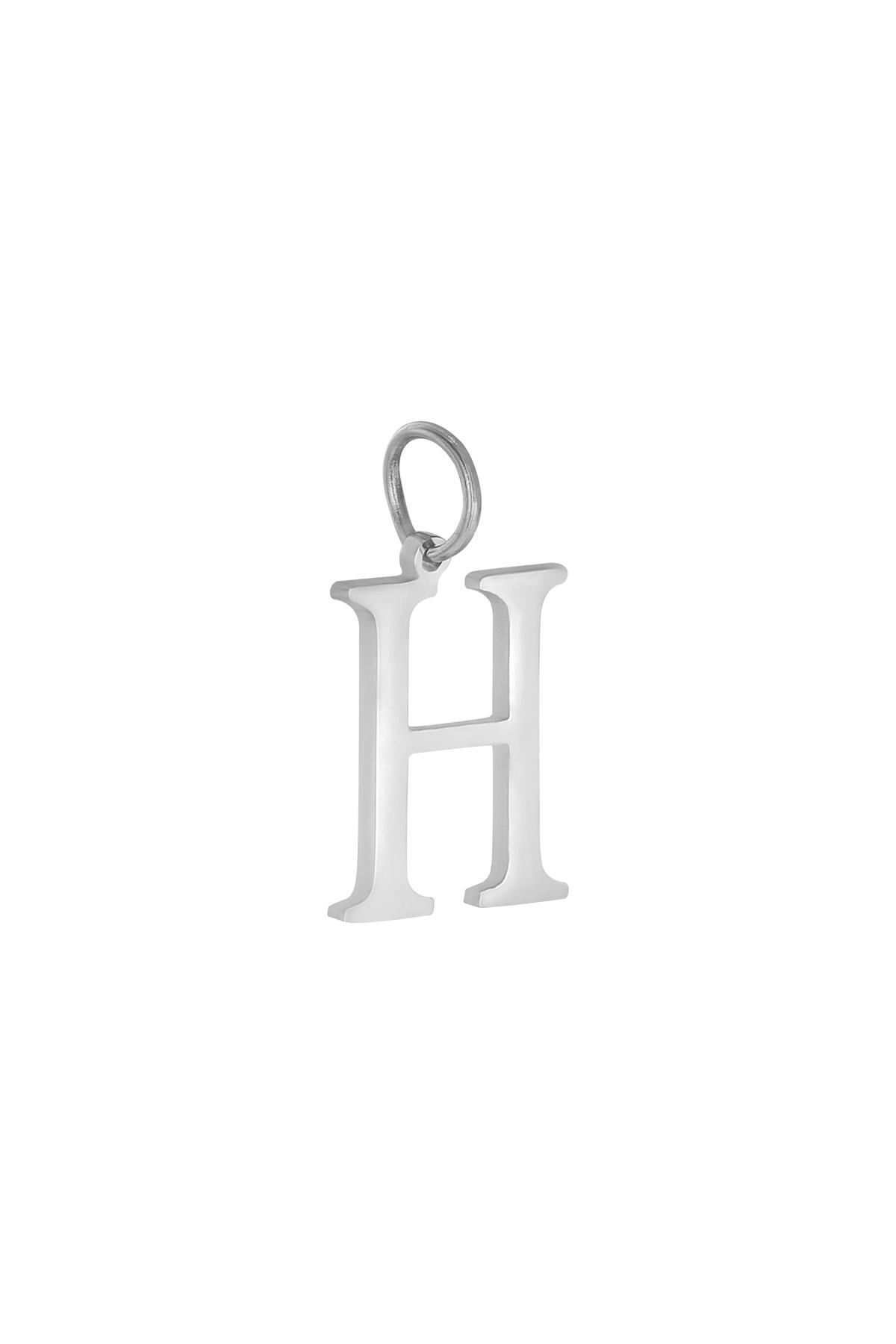 Silver / Charm H Silver Stainless Steel Immagine17