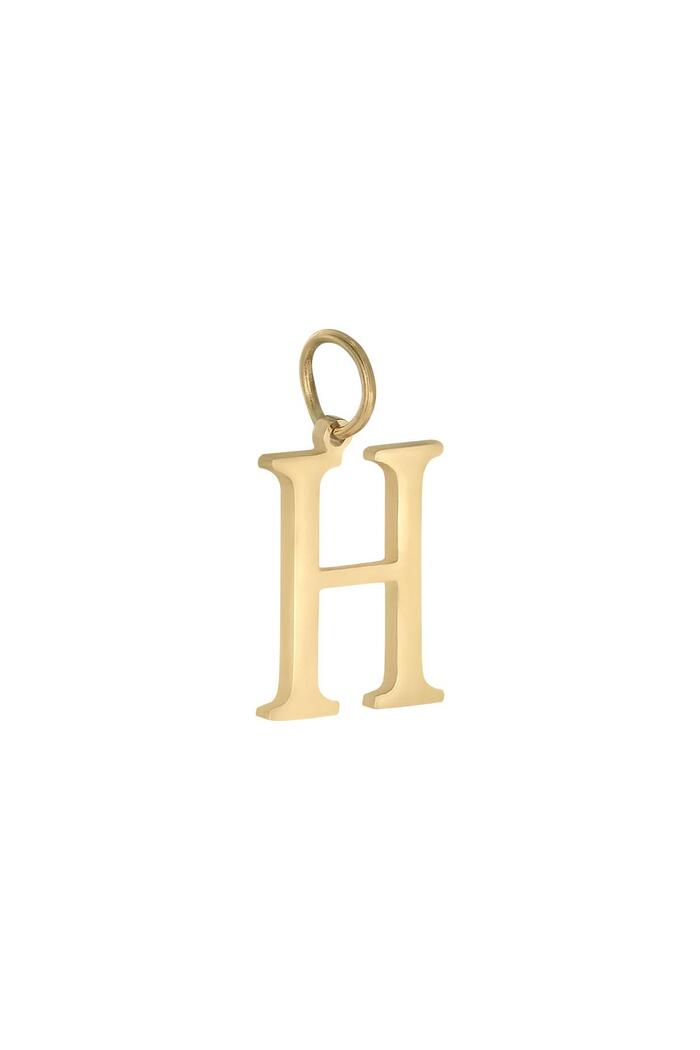 Charm H Gold Stainless Steel 