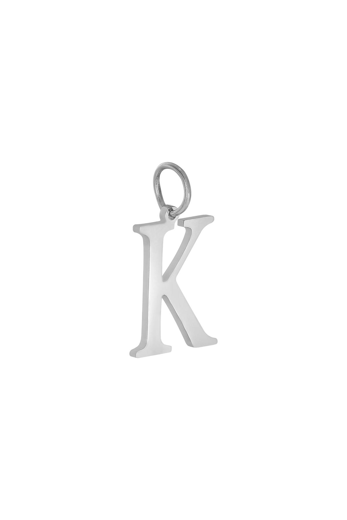 Charm K Silber Edelstahl 