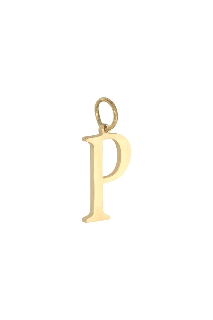 Charm P Gold Stainless Steel 