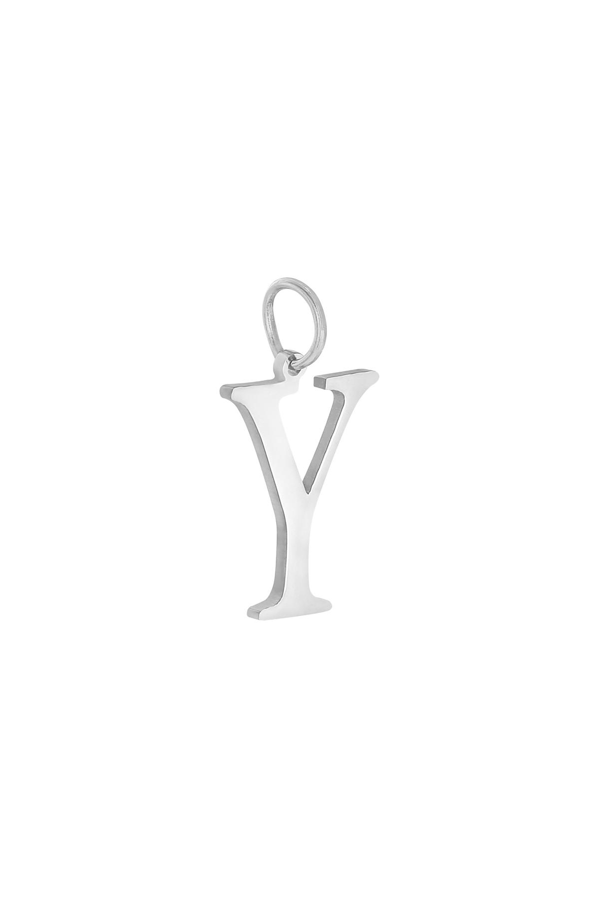 Charm Y Silver Stainless Steel 