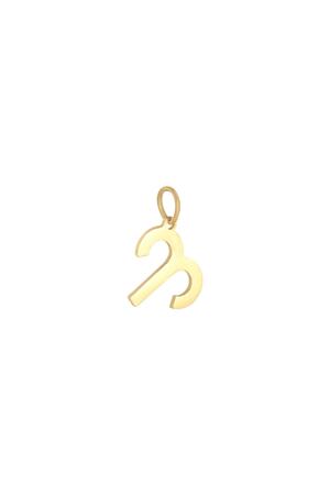 Charm Zodiac Aries Gold Stainless Steel h5 