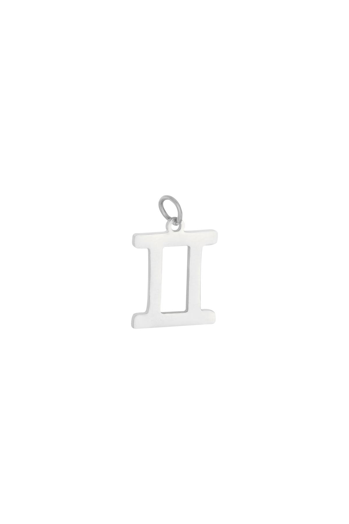 Charm Zodiac Gemini Plata Acero inoxidable h5 