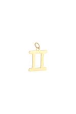 Gold / Charm Zodiac Gemini Gold Stainless Steel Picture5