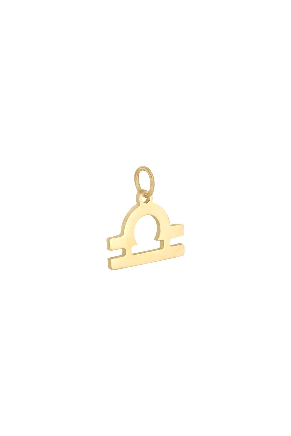 Gold / Charm Zodiac Libra Gold Stainless Steel Picture9