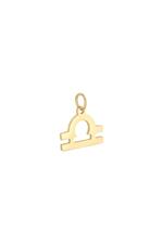 Gold / Charm Zodiac Libra Gold Stainless Steel Picture8