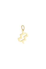 Gold / Charm Zodiac Aquarius Gold Stainless Steel Picture9
