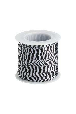Fascia elastica Zebra fai da te - 6MM Black Polyester h5 