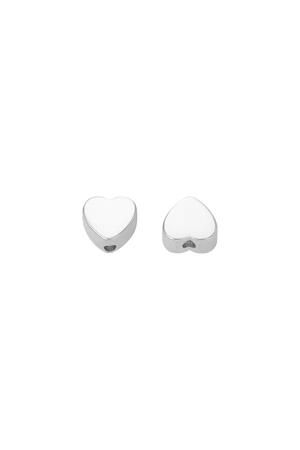 DIY Beads Heart - Upward - 4.9MM Silber Kupfer h5 