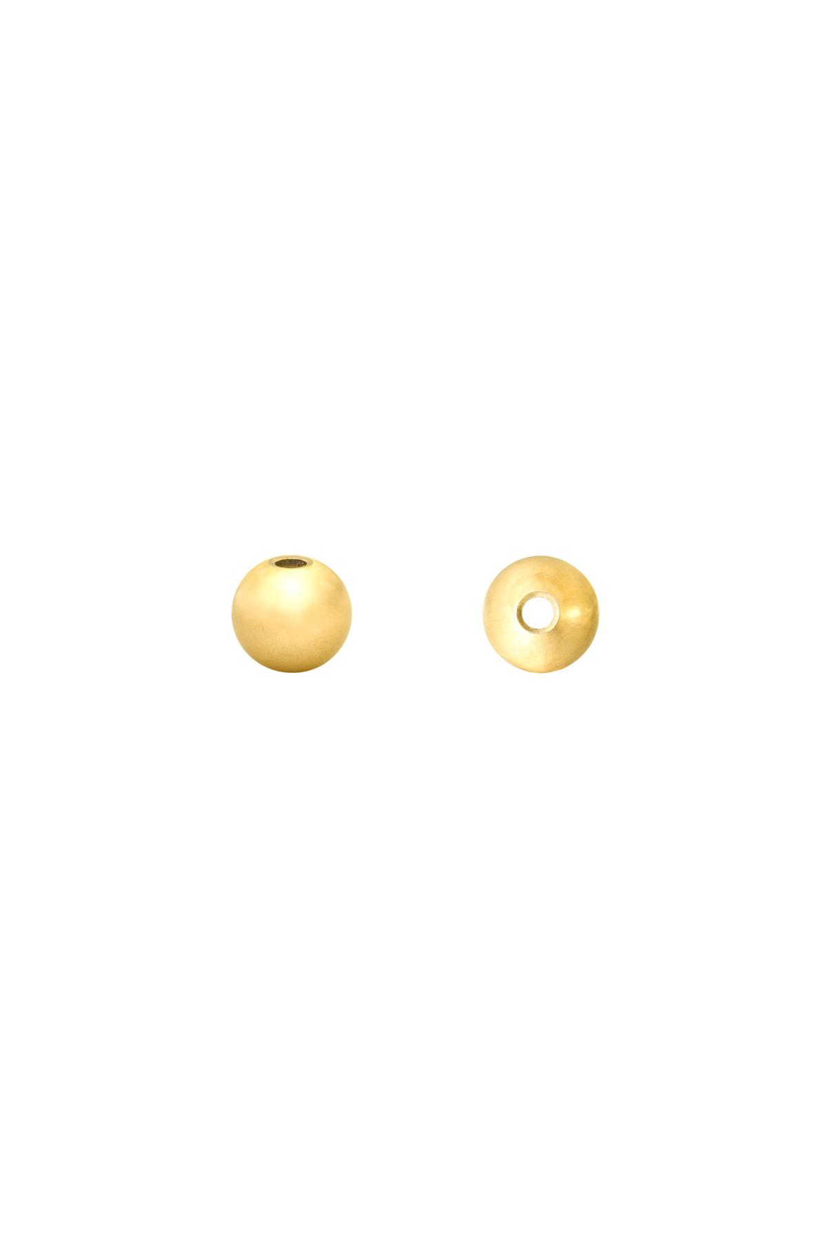 DIY Beads Ball 4MM Gold Stainless Steel