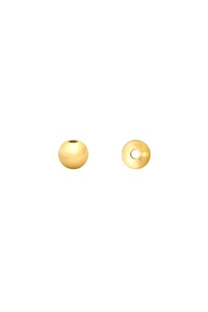DIY Beads Ball 4MM Gold Edelstahl h5 