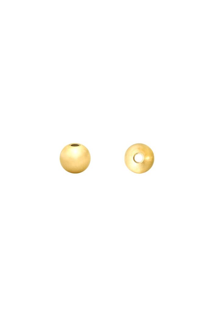 DIY Beads Ball 4MM Gold Stainless Steel 