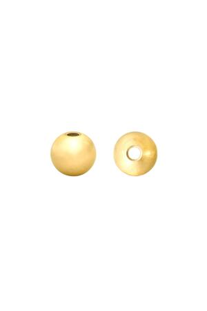 DIY Beads Ball 6MM Gold Edelstahl h5 