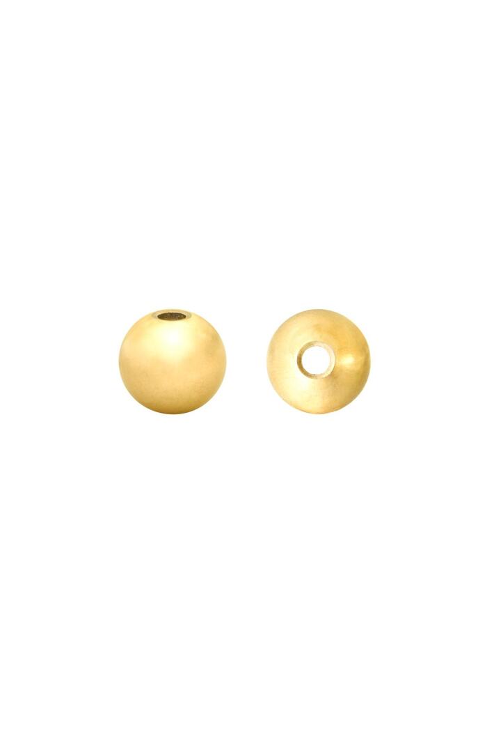 DIY Beads Ball 6MM Gold Stainless Steel 