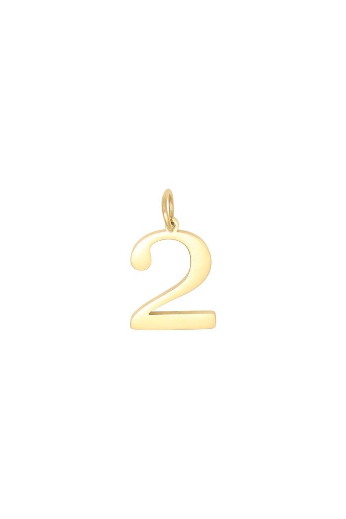 DIY Charm Digits Gold - 2 Goud Stainless Steel 