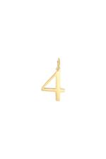 Gold / DIY Charm Digits Gold - 4 Stainless Steel Immagine3