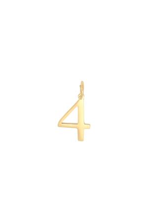 DIY Charm Digits Gold - 4 Stainless Steel h5 