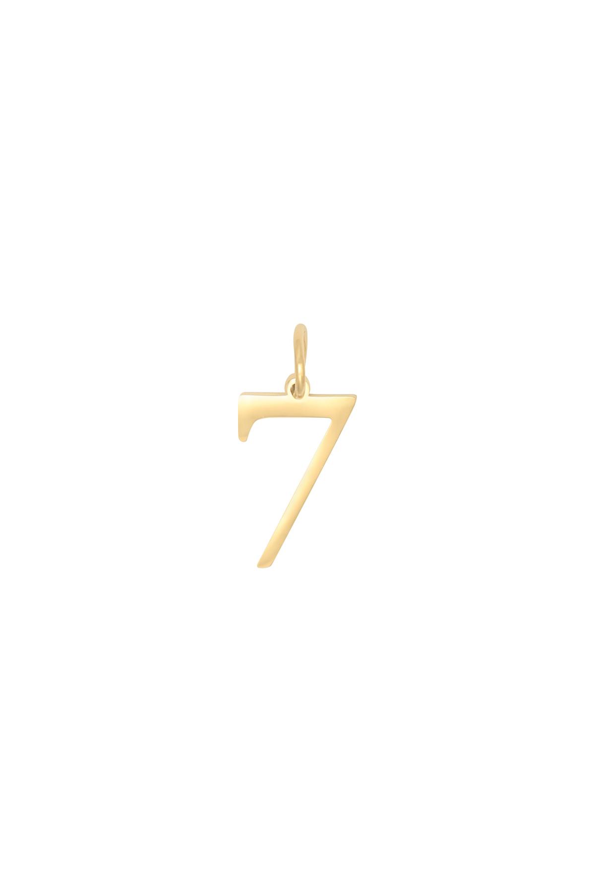 Gold / DIY Charm Digits Gold - 7 Stainless Steel Picture3