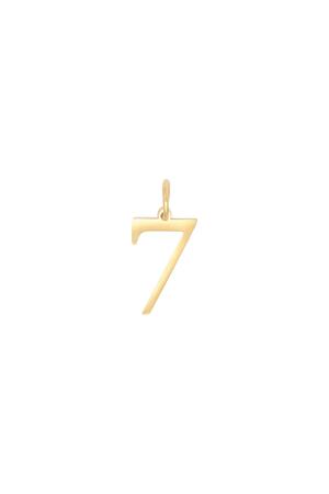 DIY Charm Digits Gold - 7 Goud Stainless Steel h5 