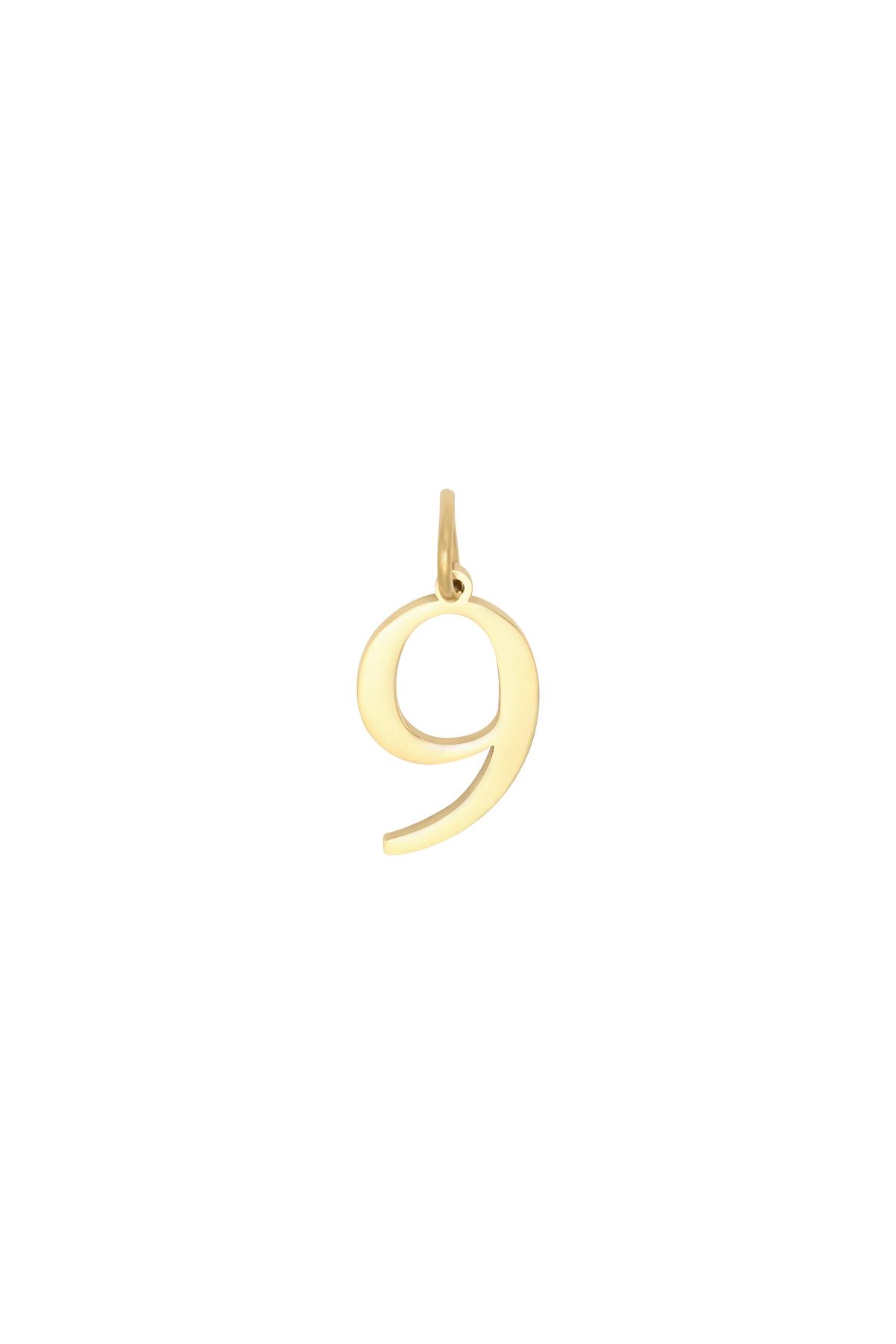 Gold / DIY Charm Digits Gold - 9 Stainless Steel Picture14