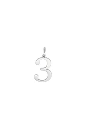 DIY Charm Digits Silver - 3 Stainless Steel h5 