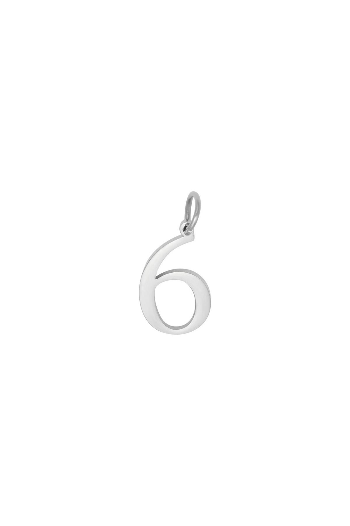 Silver / DIY Charm Digits Silver - 6 Stainless Steel Picture8