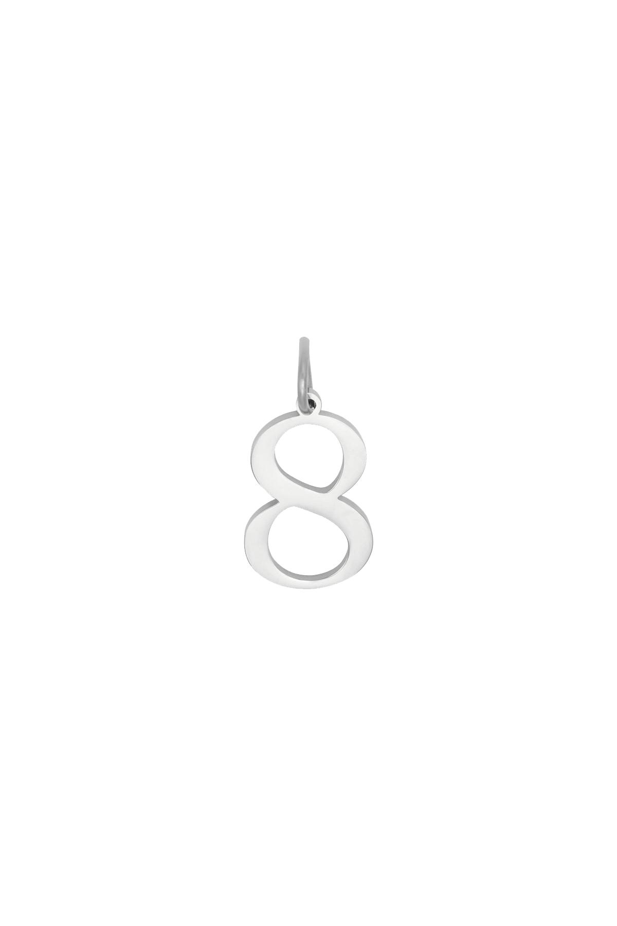 Silver / DIY Charm Digits Silver - 8 Stainless Steel Picture6